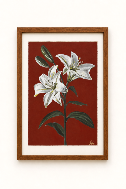 Original Art | My Mum's White Lilies