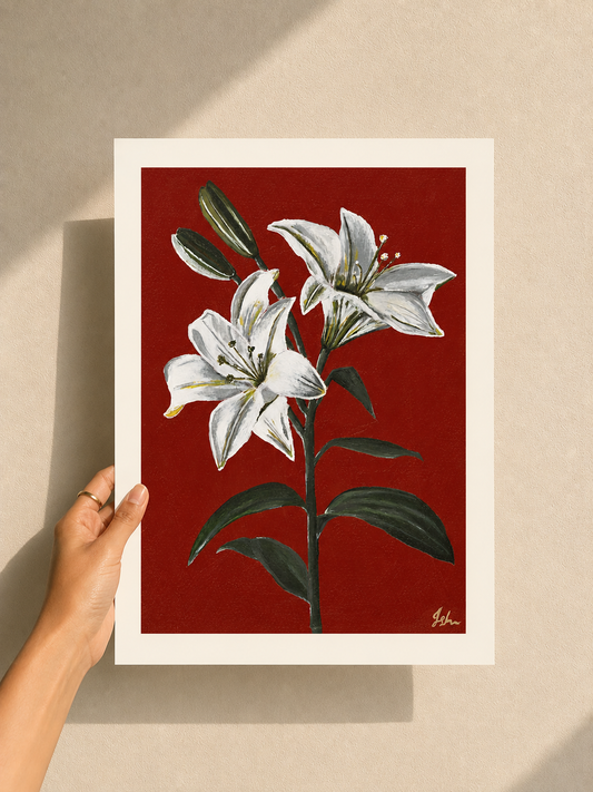 Art Print | My Mum's White Lilies