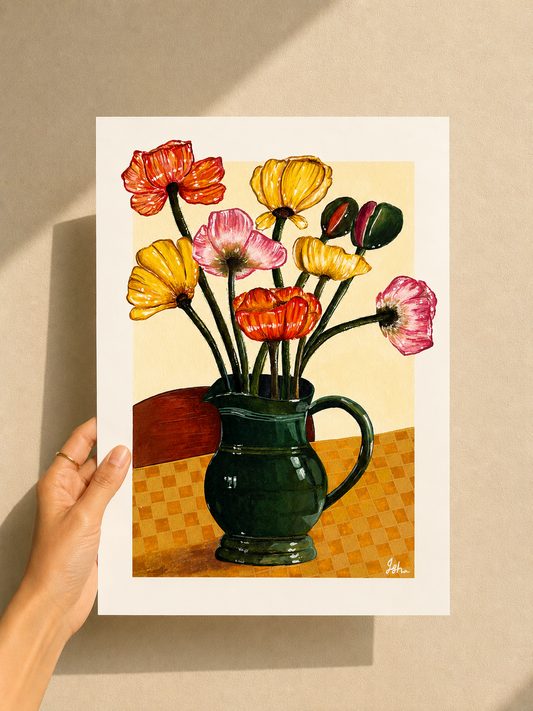 Art Print | Flowers on the Table